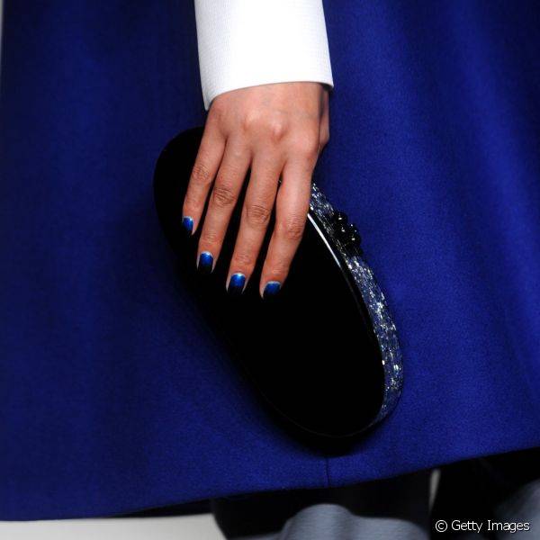A grife Osman apostou no degradê azul para o desfile de outono-inverno 2014 da Semana de Moda de Londres